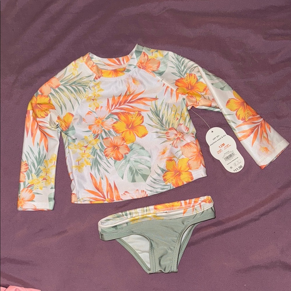 Floral Kids Swim Set
